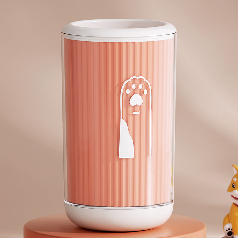 Pawnests paw cleaner cup — cartoon design lifestyle shot