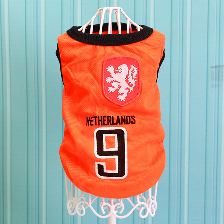 Dog and cat Soccer Team Vest Summer Apparel Pawnests