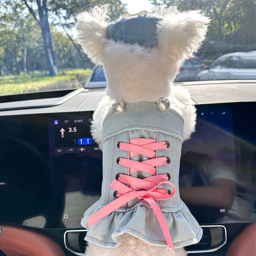 Pet Denim Skirt | Cute Summer Dress for Small Dogs & Cats