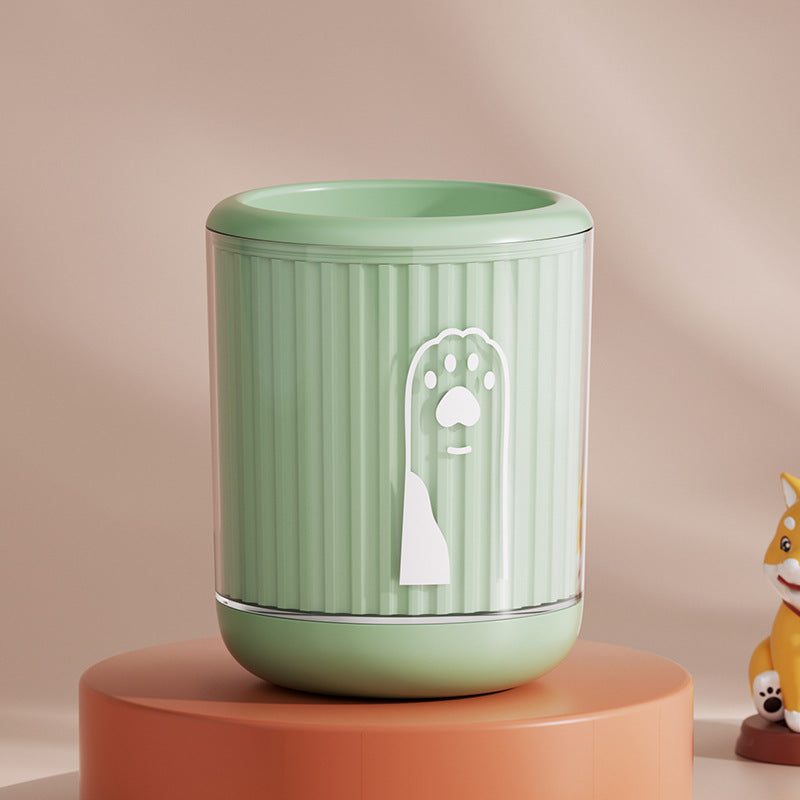 Pawnests paw cleaner cup — basic and cartoon styles comparison