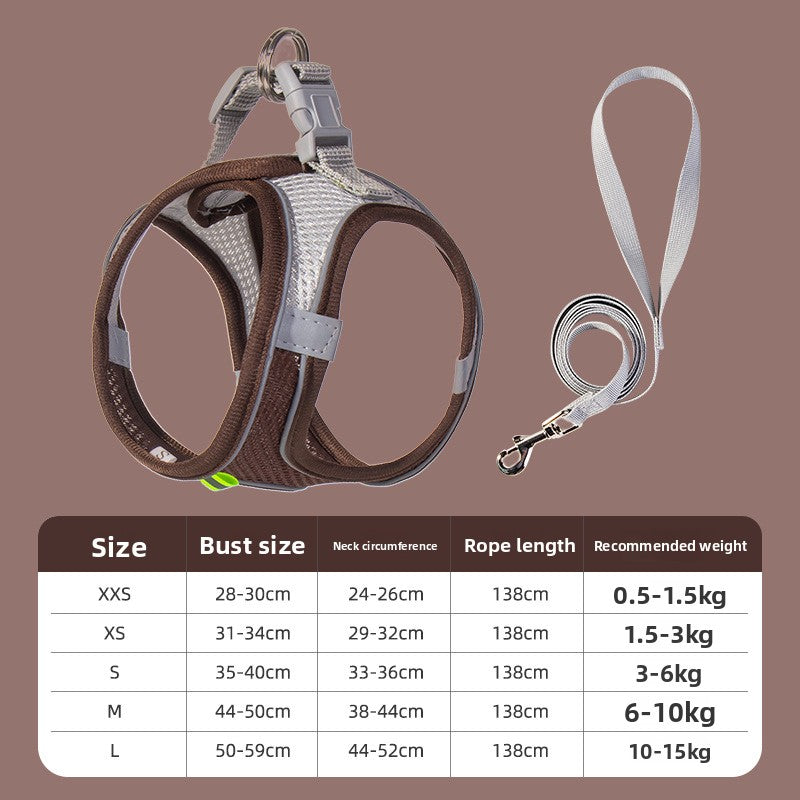 Dog Harness & Leash Set | Reflective Nylon Walking Set for Dogs & Cats – product image 25 | Pawnests