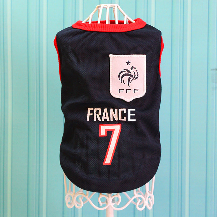 Dog and cat Soccer Team Vest Summer Apparel Pawnests