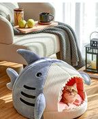 Luxury Plush Shark Pet Cave