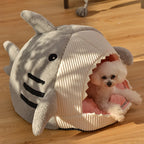 Luxury Plush Shark Pet Cave