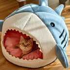 Luxury Plush Shark Pet Cave