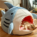 Luxury Plush Shark Pet Cave
