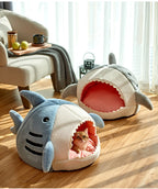 Luxury Plush Shark Pet Cave
