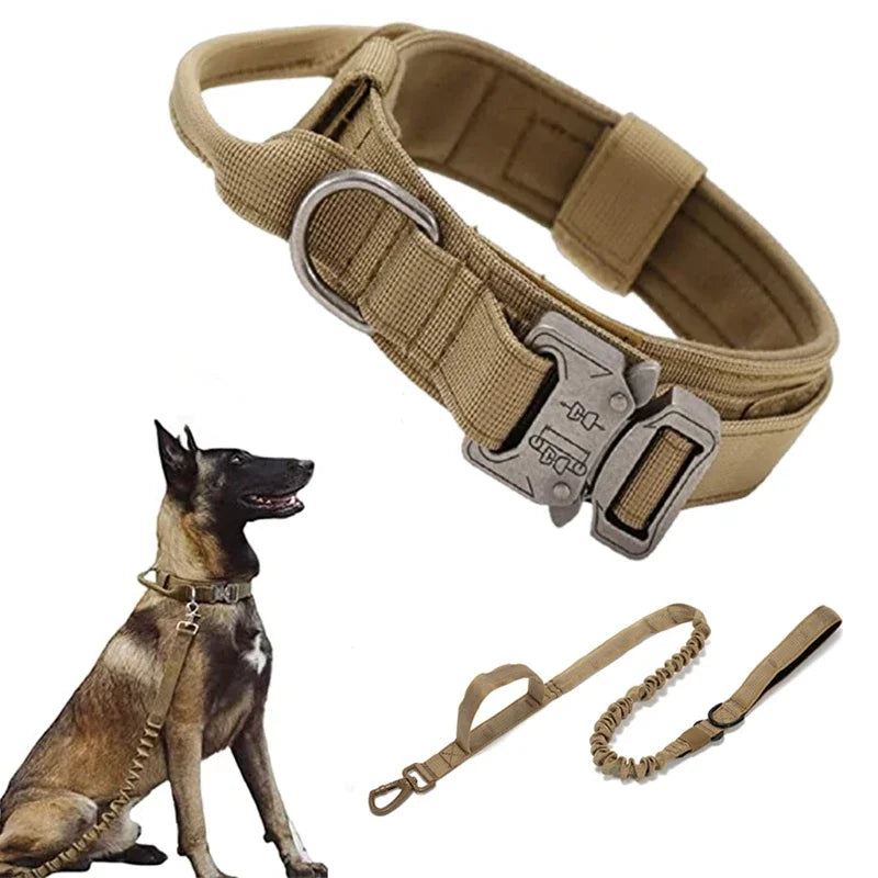 High quality Heavy-Duty Tactical Dog Collar & Leash S Pawnests