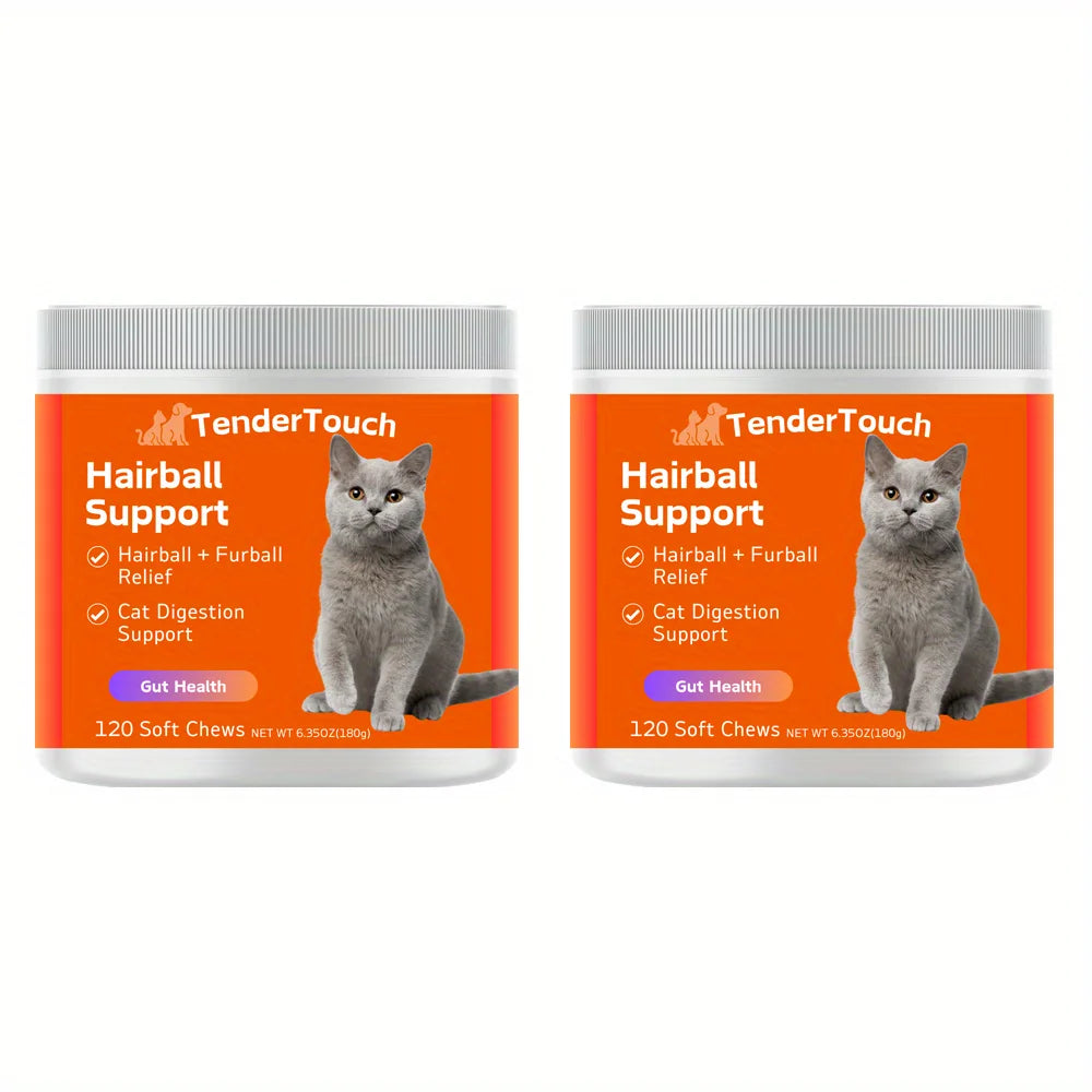 2-Pack TenderTouch™ Hairball Support + Probiotic Daily Cat Treats