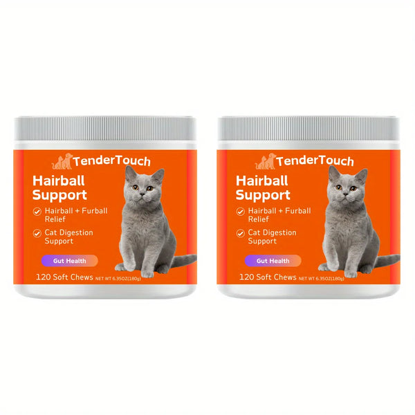 2-Pack TenderTouch™ Hairball Support + Probiotic Daily Cat Treats