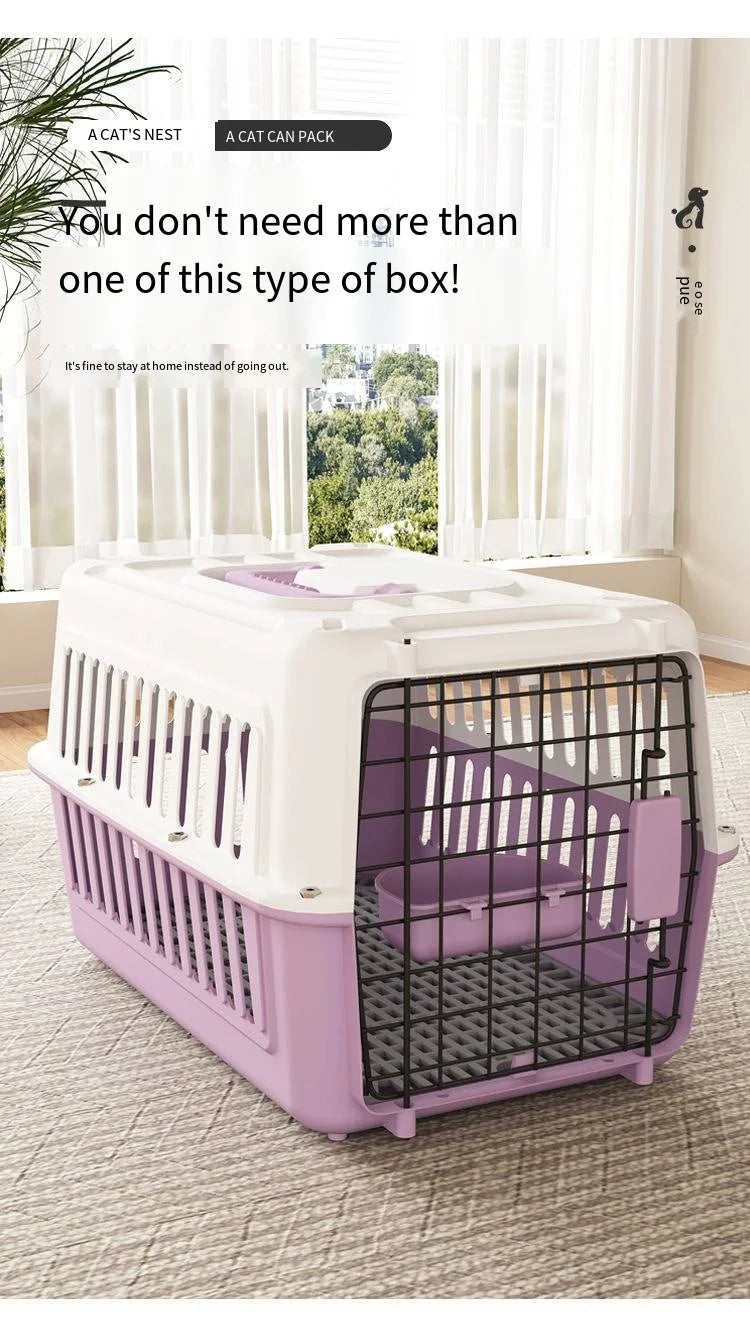 Pet airline crate cat space box portable cage outings dog shipping box Pawnests