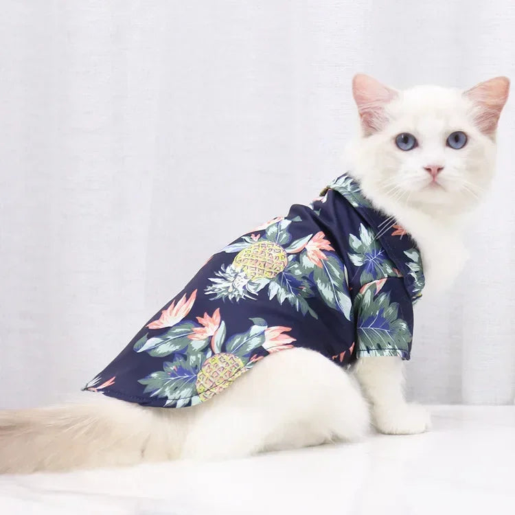 Hawaiian Beach Dog and Cat Shirt – Breezy summer style Pawnests
