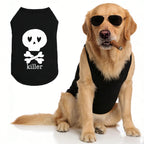 Dog in Killer vest sitting outdoors — summer pet outfit | Pawnests