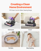 Bed vacuum gray variant on mattress — allergen sterilizer for pet owners — Pawnests