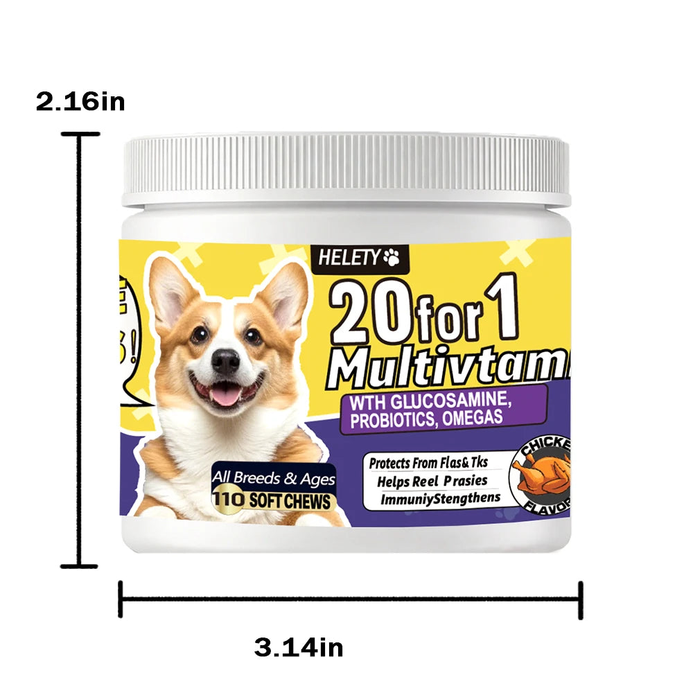 20-in-1 Dog Multivitamin Chews for Total Health