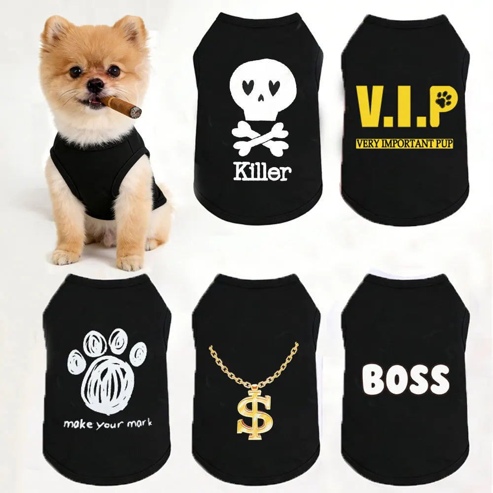 Pet summer fashion vest product flat lay — lightweight dog and cat shirt | Pawnests