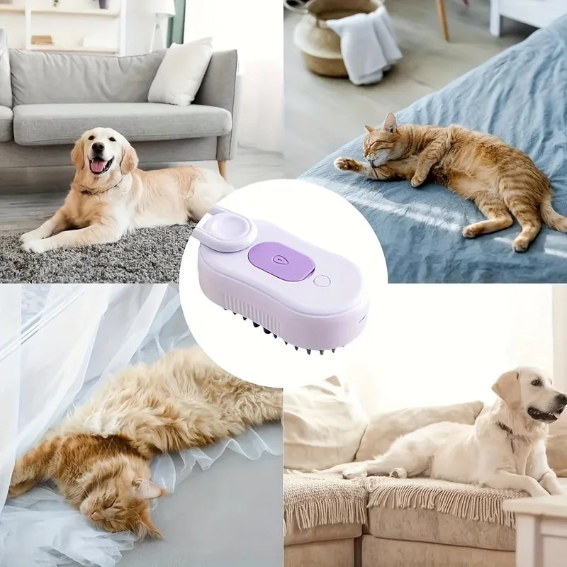 AeroBrush | 3-in-1 Foldable Steam Pet Brush