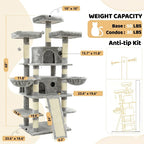 FOOWIN 68" Multi-Level Cat Tree Tower Pawnests