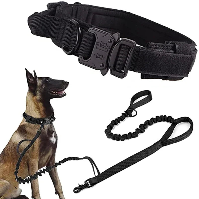 High quality Heavy-Duty Tactical Dog Collar & Leash S Pawnests