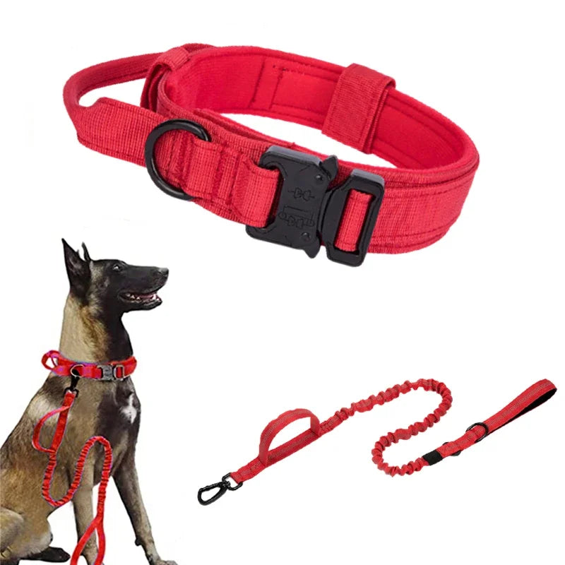 High quality Heavy-Duty Tactical Dog Collar & Leash S Pawnests