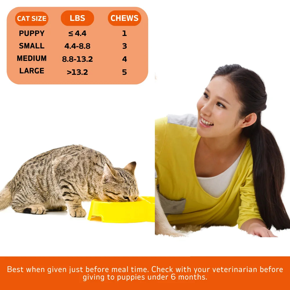 3-Pack TenderTouch™ Hairball Support + Probiotic Daily Cat Treats