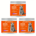 Three jars of TenderTouch Hairball Support for cats on a white background