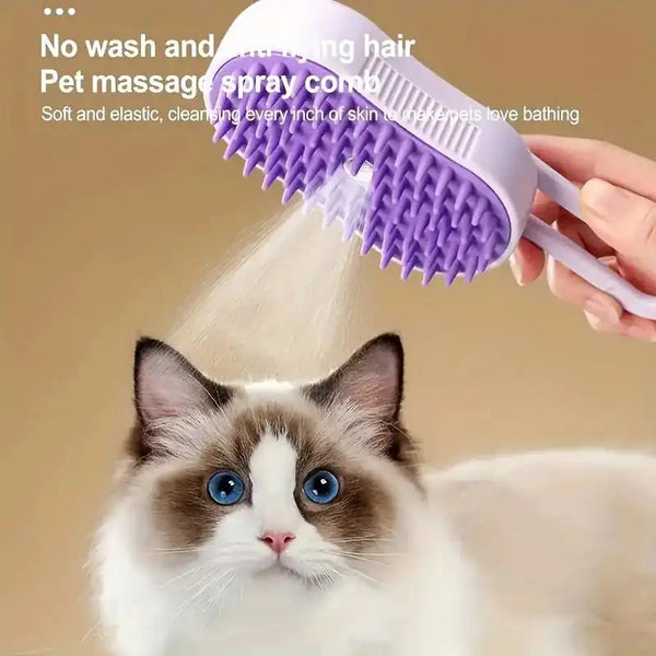 AeroBrush | 3-in-1 Foldable Steam Pet Brush Pawnests