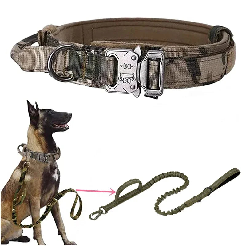 High quality Heavy-Duty Tactical Dog Collar & Leash S Pawnests