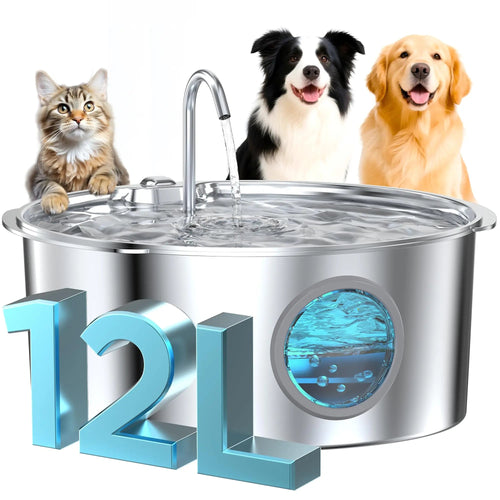 12L Stainless Steel Pet Fountain Pawnests
