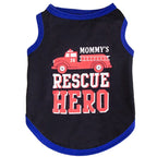 Black boss cotton dog vest worn by small dog — summer pet apparel | Pawnests