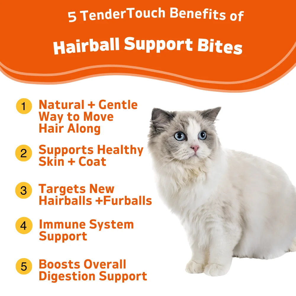 2-Pack TenderTouch™ Hairball Support + Probiotic Daily Cat Treats