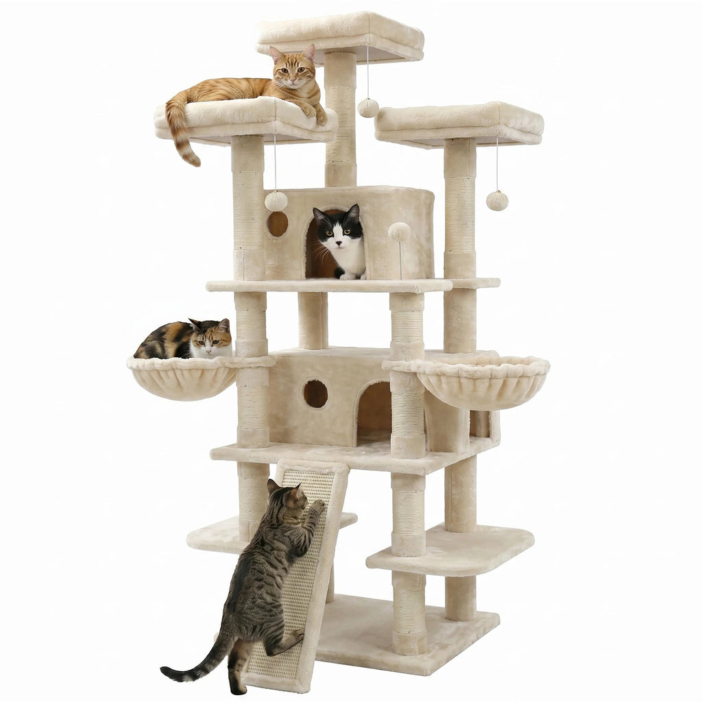 FOOWIN 68" Multi-Level Cat Tree Tower Pawnests