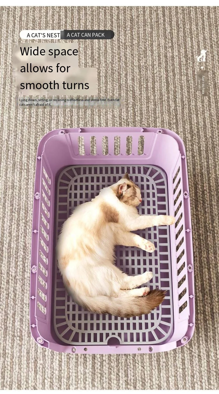 Pet airline crate cat space box portable cage outings dog shipping box Pawnests
