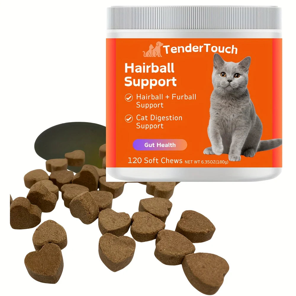 3-Pack TenderTouch™ Hairball Support + Probiotic Daily Cat Treats