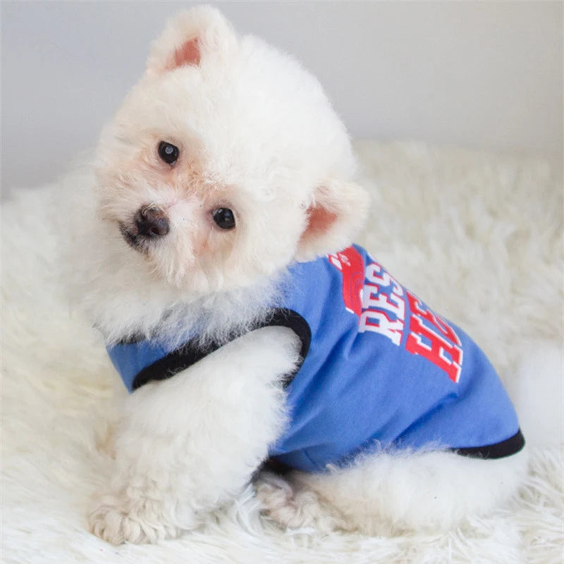 Green fishbone graphic pet vest — cotton dog t-shirt for cats and small dogs | Pawnests