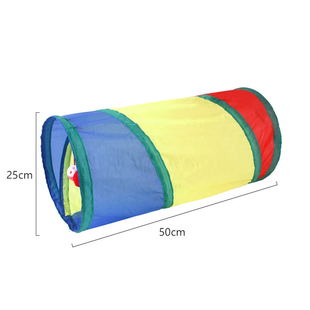 Foldable cat tunnel compact storage view — Pawnests