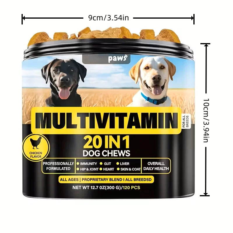 Dog hip and joint supplement chews — 120 count can | Pawnests