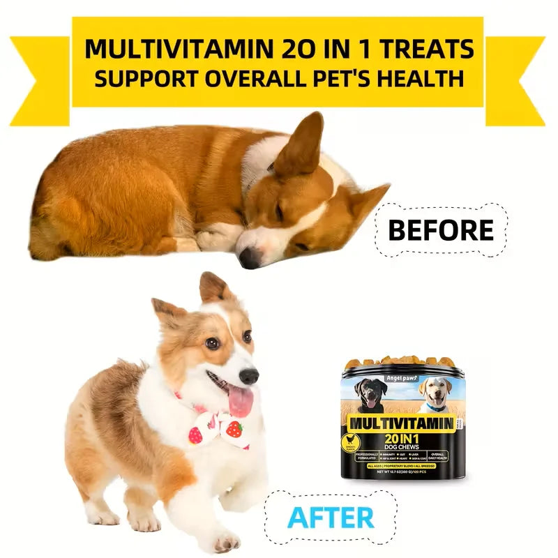 Dog vitamin chews ingredients — glucosamine MSM omega probiotics | Pawnests