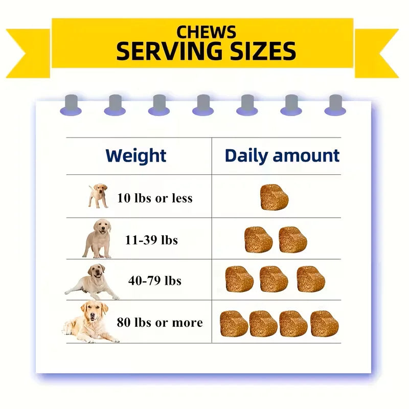 Dog wellness soft chews — glucosamine and probiotics for all life stages | Pawnests