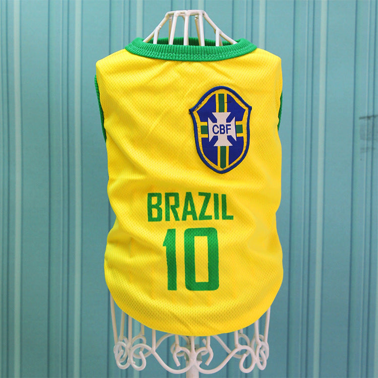 Dog and cat Soccer Team Vest Summer Apparel Pawnests