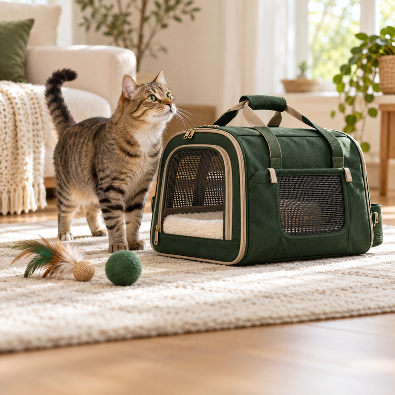 Transportines, viajes y juguetes para gatos