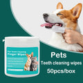 Pet teeth cleaning finger wipes tub, 50 pieces per box, for dogs and cats | Pawnests