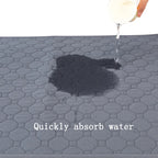 Close-up of the quilted grey washable dog pee pad surface | Pawnests